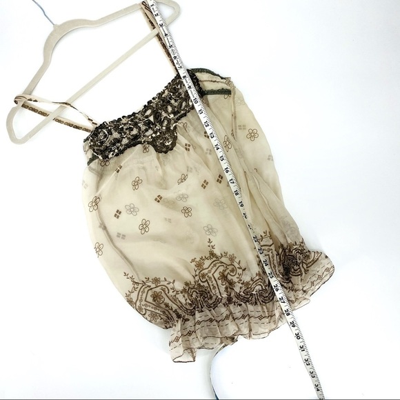 UNIT Romantic Boho Chic Floral Chiffon Top Sz Sm - Picture 10 of 10